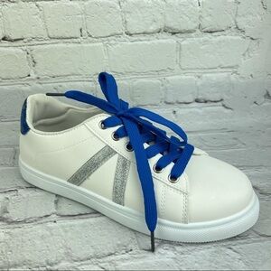 NWOB Jellypop Victory White Blue Lace Sneakers